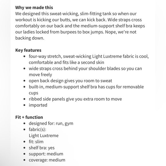 Lululemon Core Kicker Tank Top Baroque Blue Wide Straps Open Back Ribbed Bra 6 - Picture 16 of 16